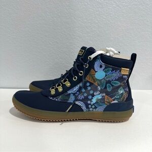 Keds Blue Floral High-Top Sneakers